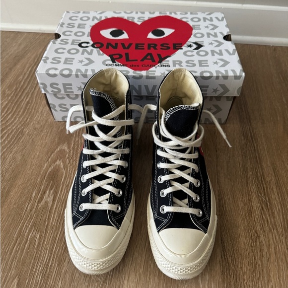 Comme des Garcons PLAY Converse High Top Sneakers - Picture 2 of 8